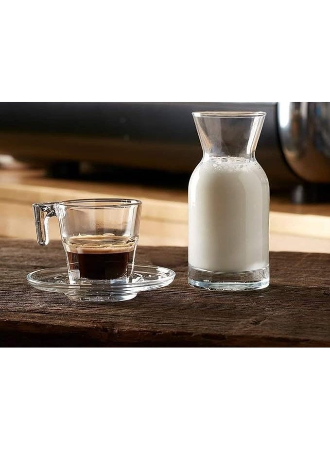 طقم أكواب عصير زجاجية شفافة مكون من 6 قطع، سعة 350 مل، بتصميم عصري أنيق ومتين، مثالي للمشروبات الباردة، للاستخدام المنزلي والحفلات والمقاهي - Image 3